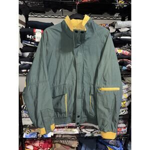 Vintage Forest Club Windbreaker Green And Yellow Jacket Size Medium